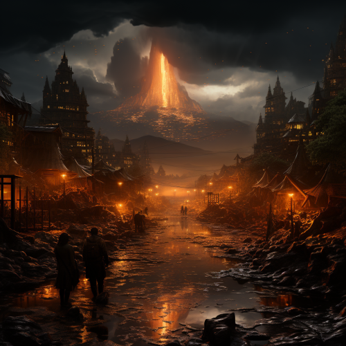 Stunning Lava Fantasy City