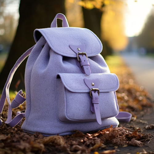 Lavender Terry Cloth Backpack