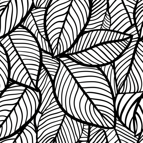 Leaf Pattern Coloring Page Template