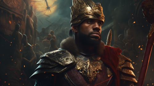 LeBron James fantasy warrior photo