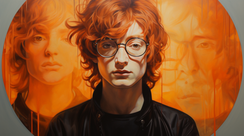 Inspiring Lennon in Glass Portrait