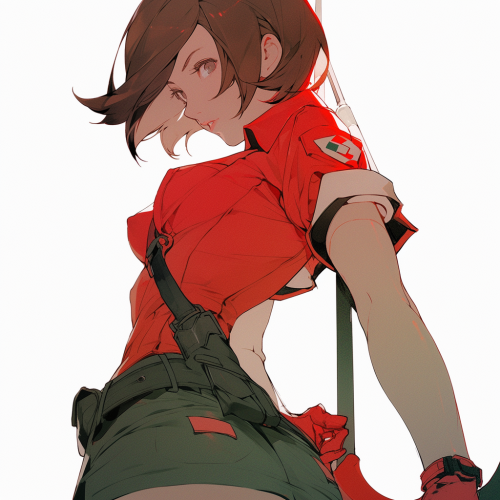 Leon Kennedy dressed as a shrine maiden