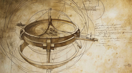 Leonardo da Vinci Gyroscope Sketch