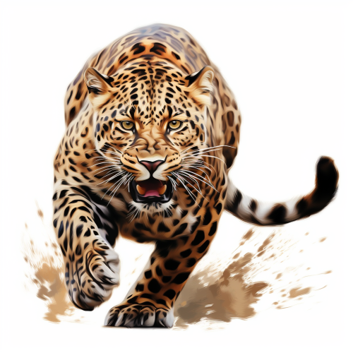 Leopard spots on transparent background