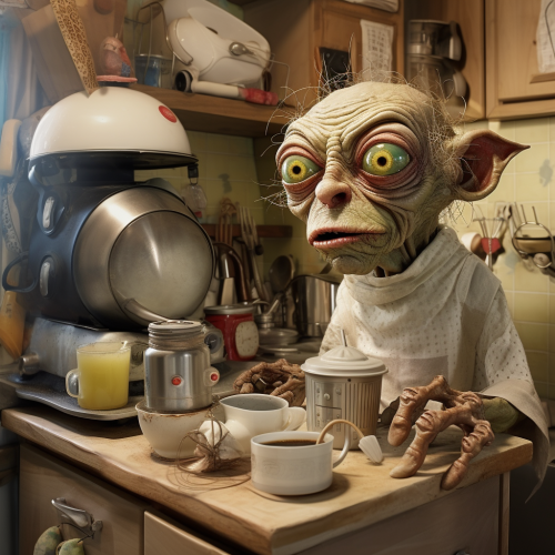 Lifelike kitchen appliances with magical features