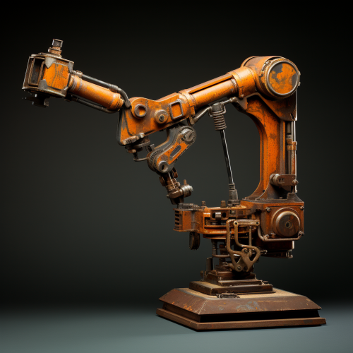 Strong lifting machine arm in action