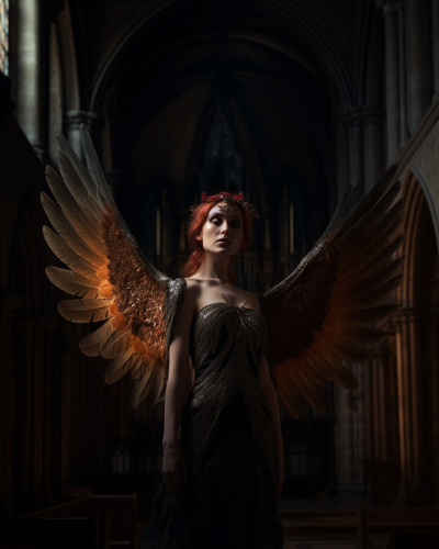 Lifelike portrait of Lilith, Diablo's character