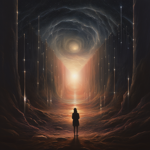 Enigmatic liminal space entity in image