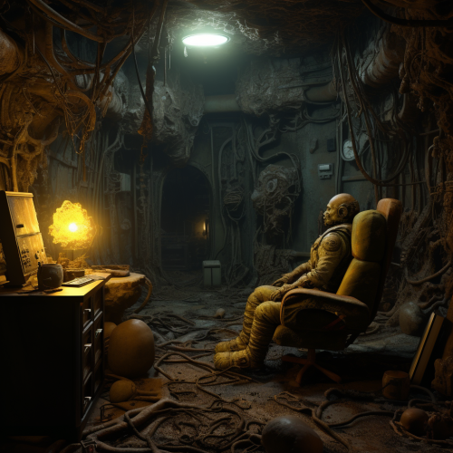 Mysterious liminal space with unsettling atmosphere