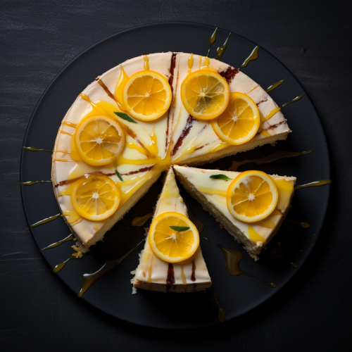 Sliced Limoncello Torte with Extra Sauce