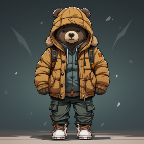 Bear Illustration Flat Colors