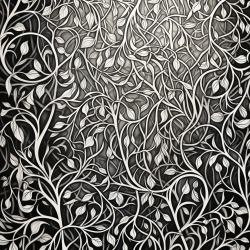 Monochrome linear little vines