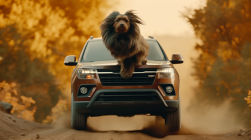 Lion Tamarin Jumping in Forest