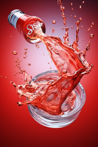 Clear glucose syrup splash