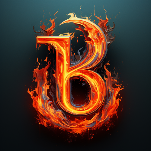 Cool logo with fire and cyberpunk vibes