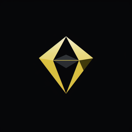 Minimalistic logo with diamond shape