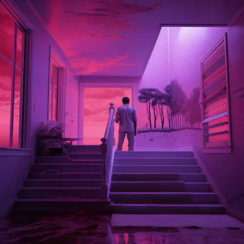 Lonely Ken Doll inside House Colors