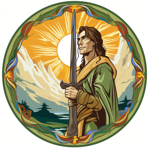 Tolkien Elf with Long Spear Logo
