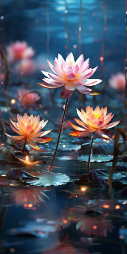 Beautiful and Strong Lotus Flower