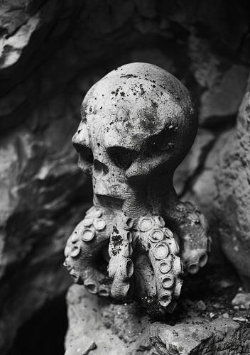 Small squid idol statue altar cave