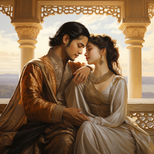 Asian men and women exchanging lovely eyes