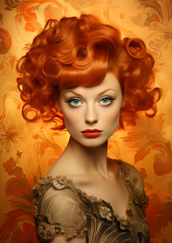 Lucille Ball glamour portrait with brown hair