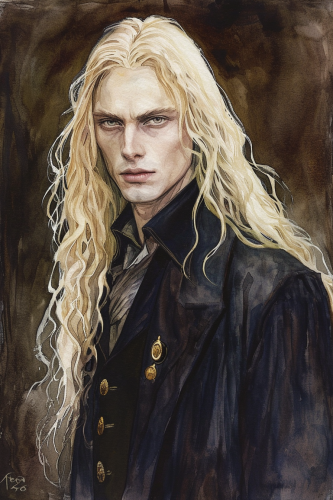 Lucius Malfoy in Victorian Watercolor