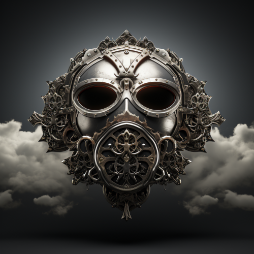 Metal shield protecting lungs from smoke