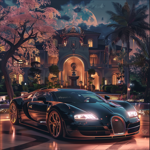 Luxury image with cars and watches Luxury image with cars and watches