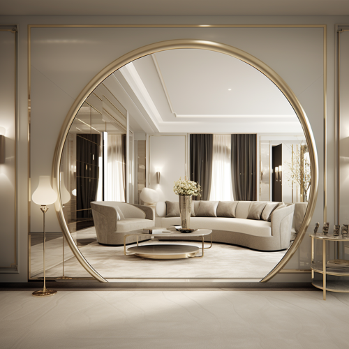 Stunning mirror interior design for luxury apartment