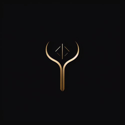 Minimalist logo with symbols for 7 and 3