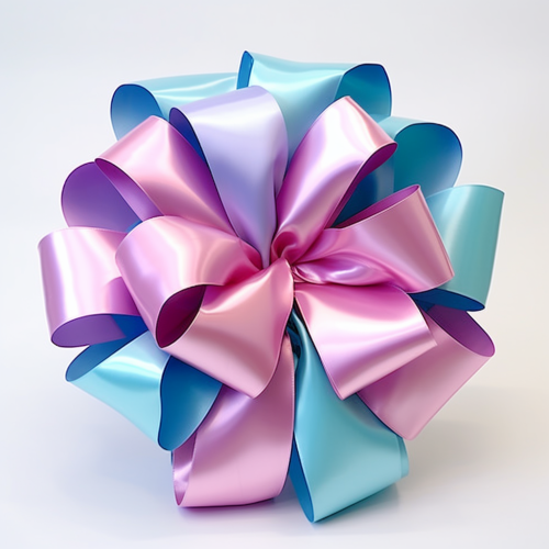 Colorful luxury gift bow