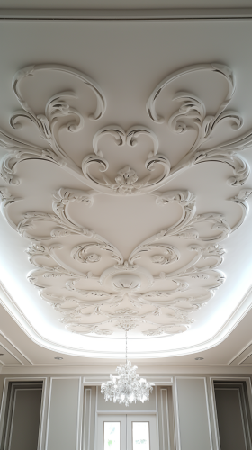 Elegant gypsum ceiling art design