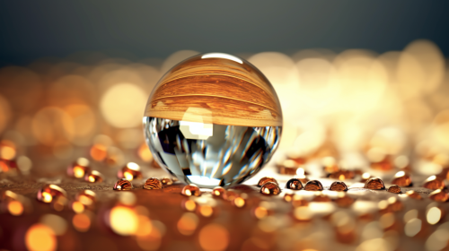 Beautiful Macro Raindrop with Romantic Symbolism