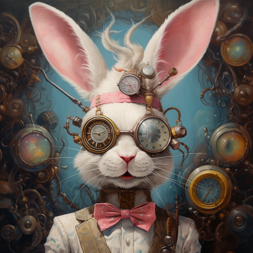 Fashionable bunny with unique style