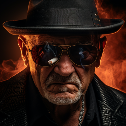 Realistic picture of mafioso gangsters