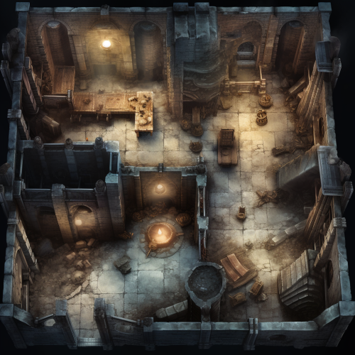 Dark and Spooky Mages Guild Interior