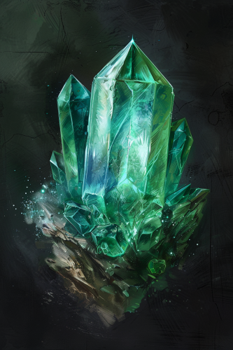 Green Blue Crystal Health Item
