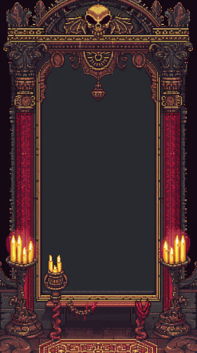 Pixel art magical medieval card deck