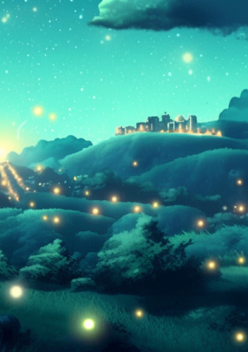 Stunning papercut of mountains at night