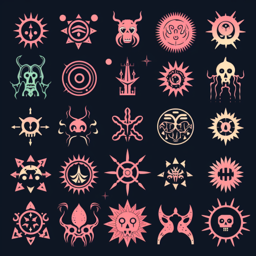 Illustration of magical symbols for a nightmare god