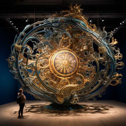 Modern magical time calendar with intricate design Modern magical time calendar with intricate design