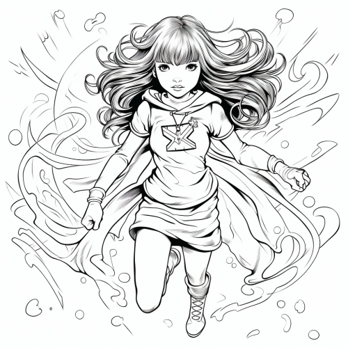 10-year-old girl with magical flying powers