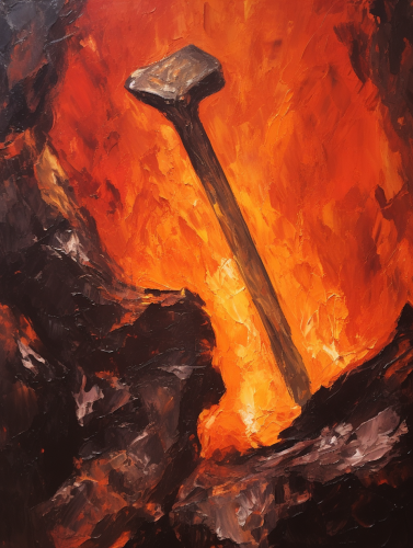 Nails and Mallet on Magma Nails and Mallet on Magma