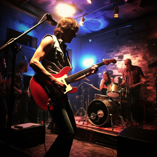 Maharis rock band performing live