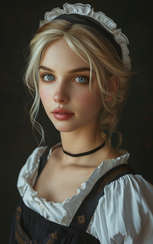 Blonde Maid Portrait