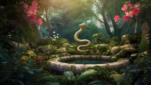 Majestic serpent in the Garden Majestic serpent in the Garden