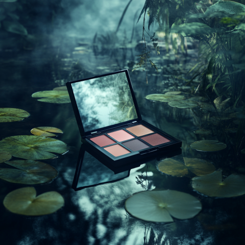 Premium makeup palette in forest pond