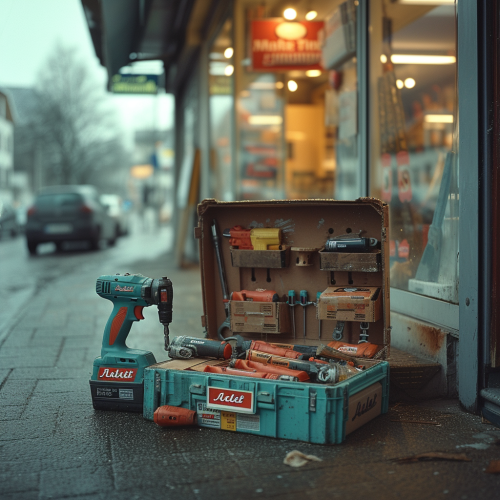 Makita Tool Set in Front of ALDI Store
