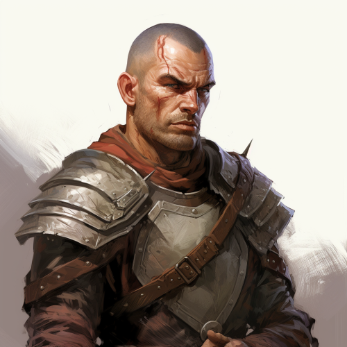 Battle-Scarred Male Human Fighter Battle-Scarred Male Human Fighter